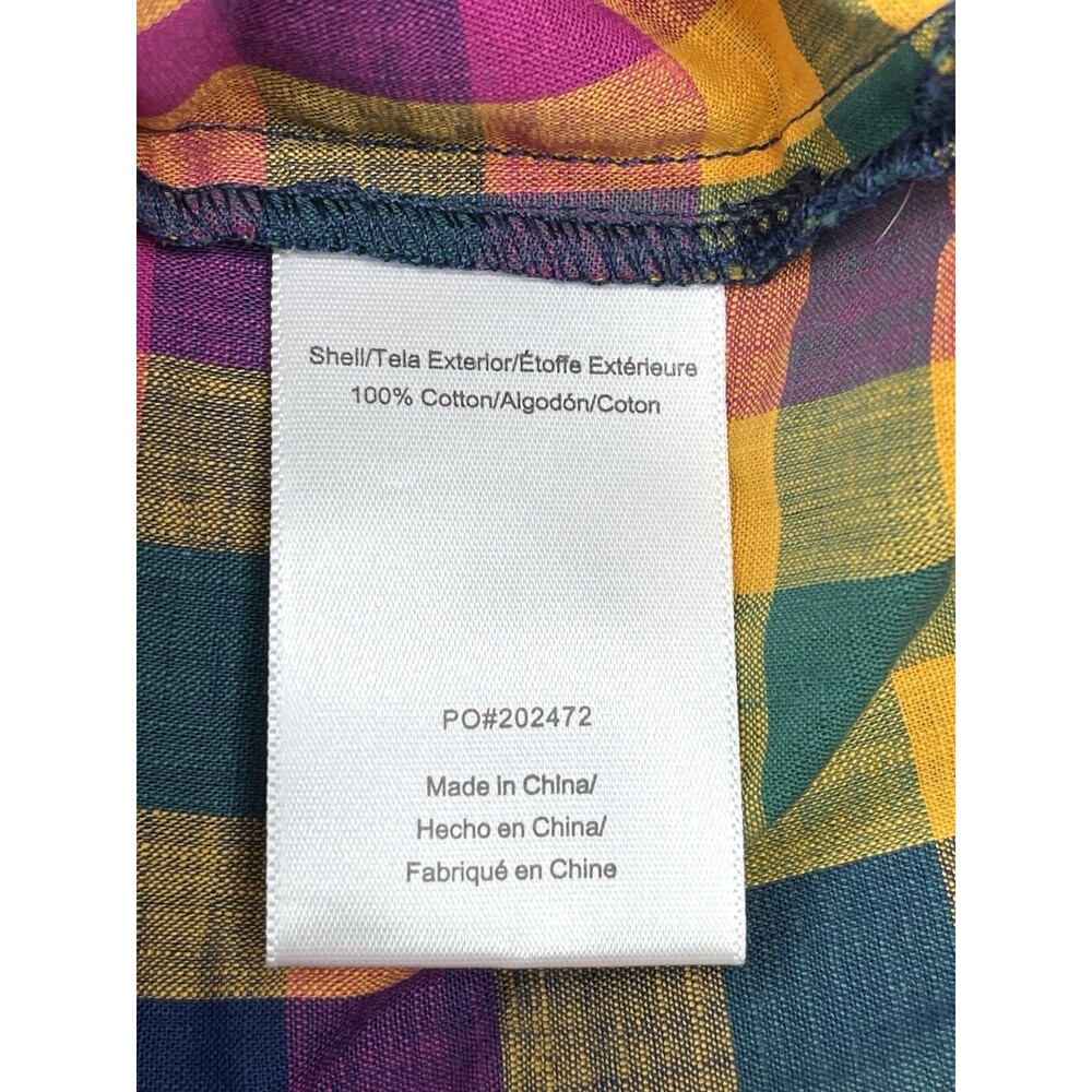 ModCloth Sleeveless Top Womens 2X Button Front Plaid Cotton NEW W Tags - Picture 9 of 10